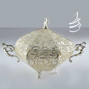 شکلات خوری ملیله کاری مدل درب دار
