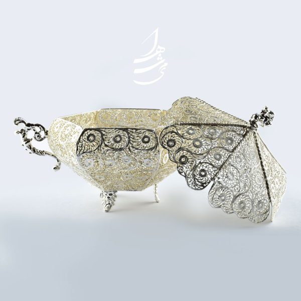 شکلات خوری ملیله کاری مدل درب دار