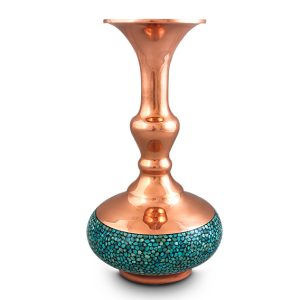 گلدان تک گوی فیروزه کوبی 17 سانتی