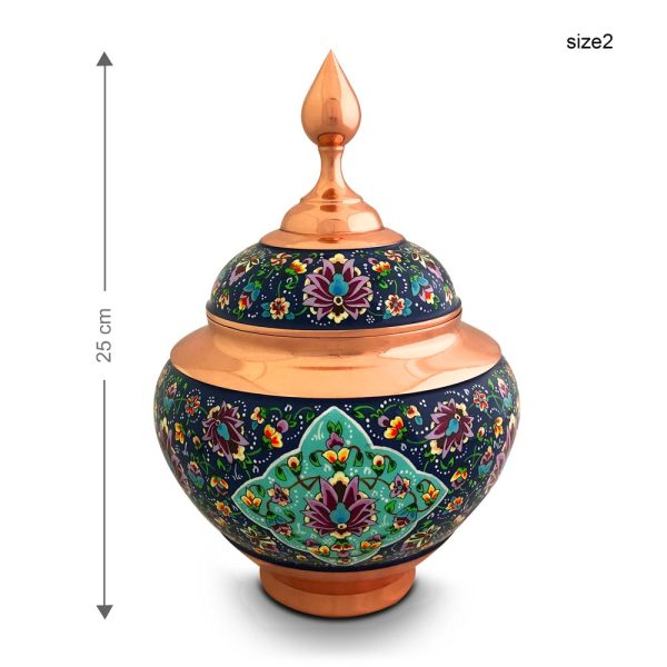 شکلات خوری مس و پرداز مدل سیبی 21 سانتی 2