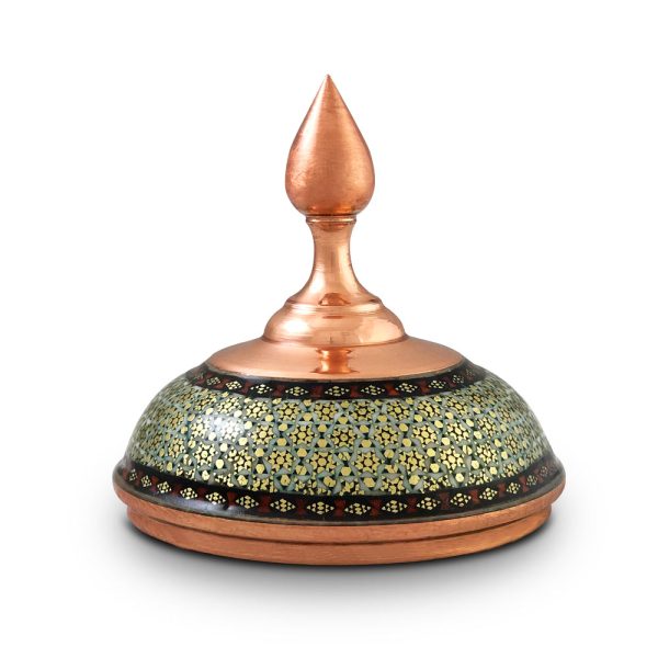 شکلات خوری مس و خاتم مدل سیبی - Image 3