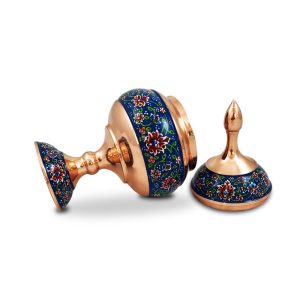 شکلات خوری مس و پرداز پایه دار 20 سانتی