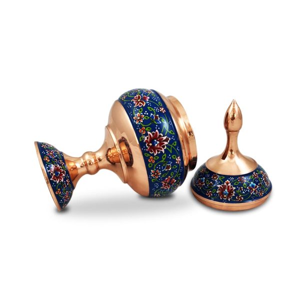 شکلات خوری مس و پرداز پایه دار 20 سانتی 1