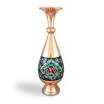 گلدان صراحی مس و پرداز 30 سانتی