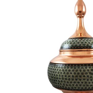 شکلات خوری مس و خاتم پایه دار 35 سانت