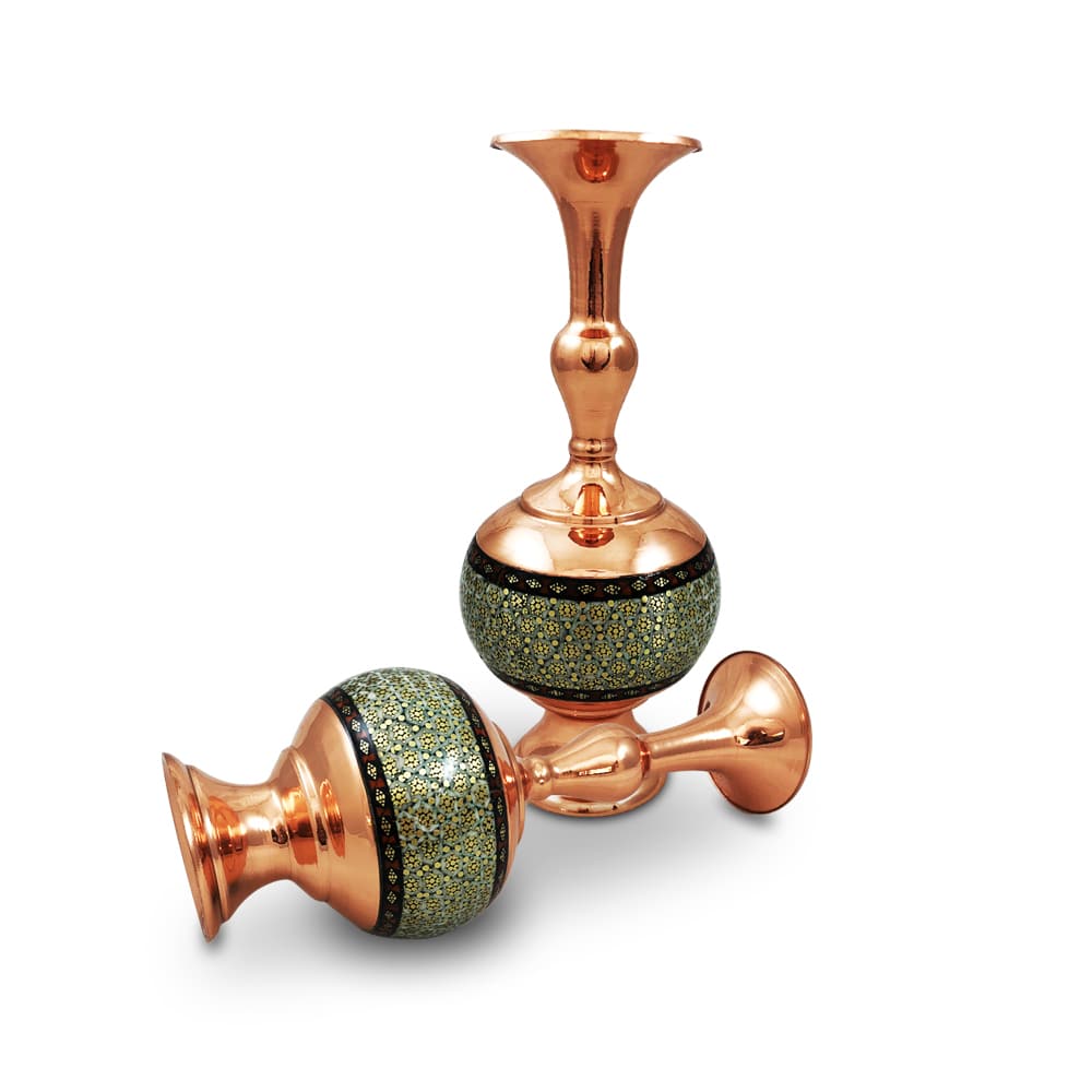 گلدان مس و خاتم مدل فانتزی - Image 4