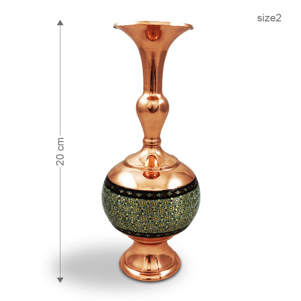 گلدان مس و خاتم مدل فانتزی - Image 2