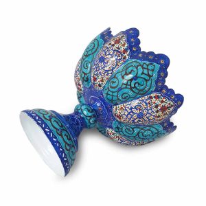 کاسه پایه دار میناکاری 16 سانت