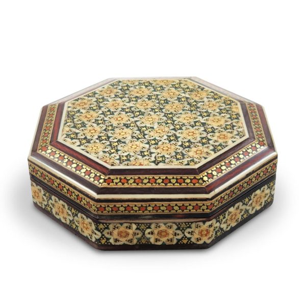 جعبه خاتم کاری هشت ضلعی 1