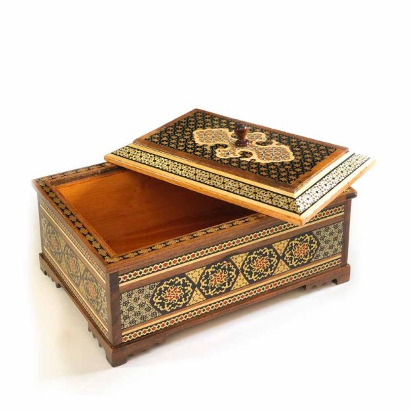شکلات خوری خاتم کاری مدل کلبه ای 1