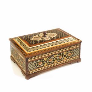 شکلات خوری خاتم کاری مدل کلبه ای