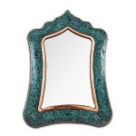 آینه فیروزه کوبی مستطیل 18*29 سانتی