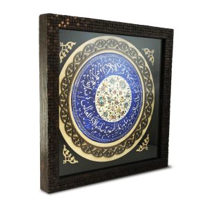 قاب میناکاری با پلاک گرد
