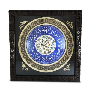 قاب میناکاری با پلاک گرد