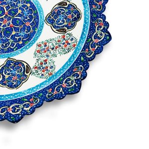بشقاب میناکاری تمام پرداز 25 سانت