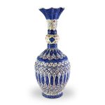 گلدان میناکاری مدل خمره‌ای