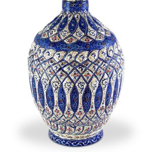 گلدان میناکاری مدل خمره‌ای