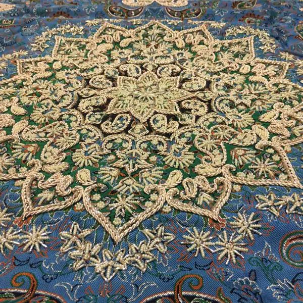 رومیزی ترمه سرمه دوزی پرکار 1