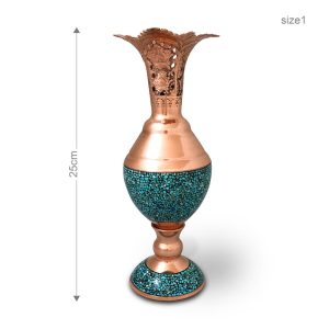 گلدان سنبلدان فیروزه کوبی 25 سانتی