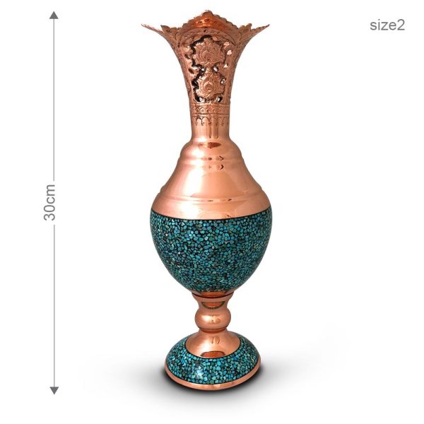 گلدان سنبلدان فیروزه کوبی 25 سانتی - Image 5