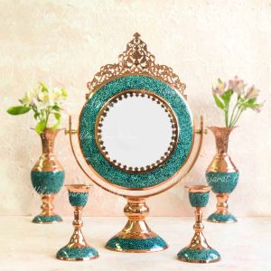 آینه گرد فیروزه کوب