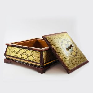 شکلات خوری خاتم کاری مدل چهارگوش