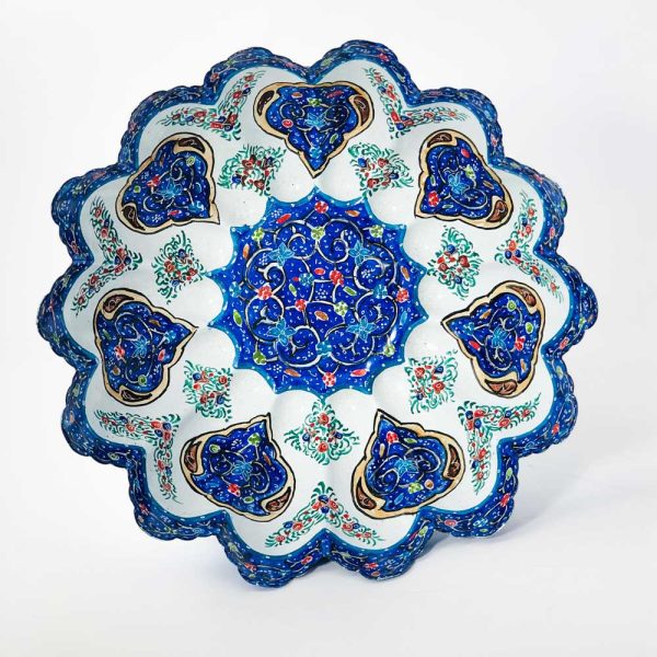 کاسه پایه‌دار میناکاری 25 سانتی مدل پرداز 1