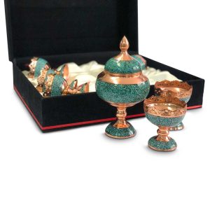ست آجیل خوری 13 سانتی و شکلات خوری 25 سانتی فیروزه کوبی
