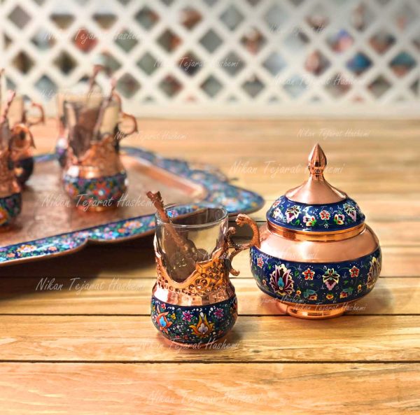 سرویس چایخوری مس و پرداز 3