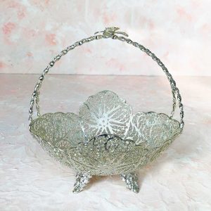 کشکول ملیله کاری دسته دار 22 سانتی
