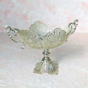 شکلات خوری ملیله پایه دار 17 سانتی