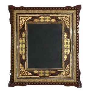 قاب خاتم کاری مدل صلیبی گوشه دار اعلاء 30*24