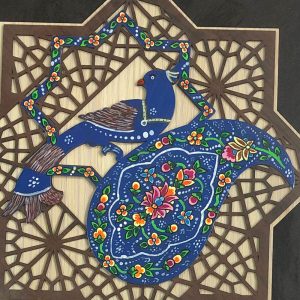 قاب میناکاری مرغ آمین