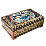 جعبه خاتم کاری داخل جیر 8*16 سانتی‌متر