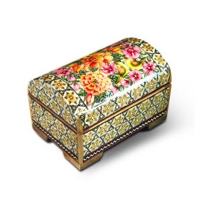 جعبه خاتم کاری مدل صندوقچه‌ای 11*8