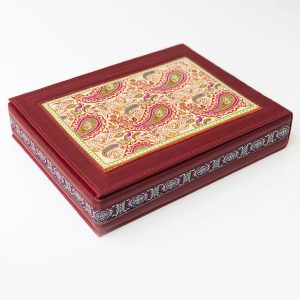 ست کیف پول چرم و آینه زنانه کد set-135