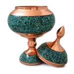 شکلات خوری فیروزه کوب پایه‌دار 25 سانتی