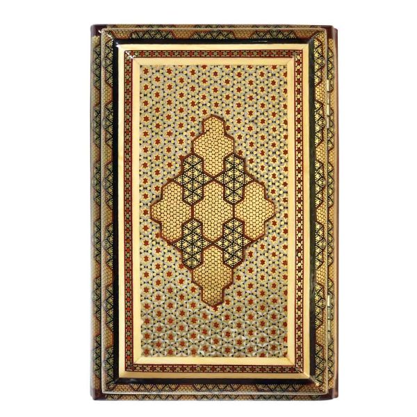 جعبه خاتم کاری مدل صلیبی 22*14 سانتی 1