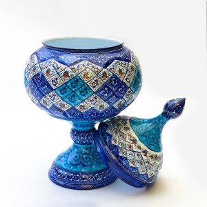 شکلات خوری میناکاری پایه‌دار