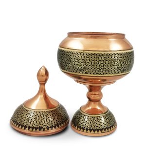 شکلات خوری مس و خاتم 20 سانتی