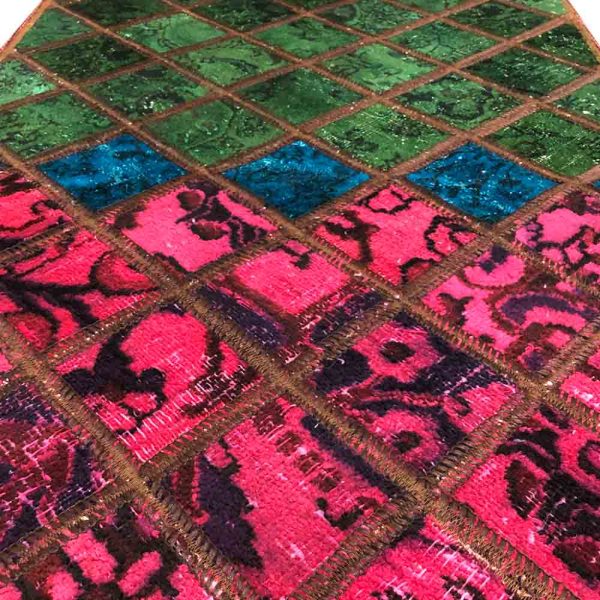 فرش چهل تکه دستباف 80 در1/20 متری مدل ft-65 - Image 4