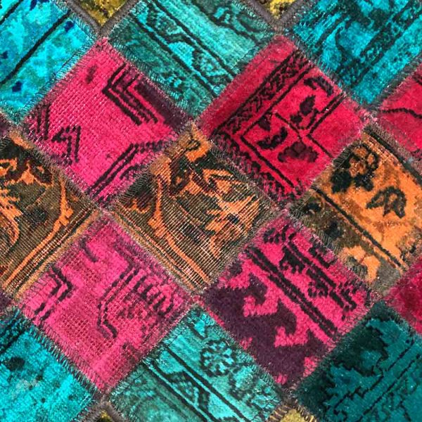 فرش چهل تکه دستباف 80 در 1/20 متری مدل ft-55 1