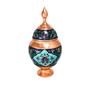 قندان مس و پرداز مدل تخم مرغی
