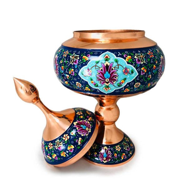 شکلات خوری مس و پرداز پایه‌دار 35 سانتی 1