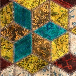 فرش چهل تکه دستباف 1 در 1/5 متری مدل ft-74