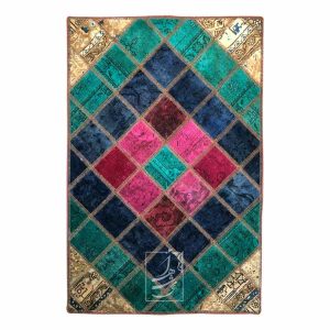 فرش چهل تکه دستباف 1 در 1/5 متری مدل ft-75
