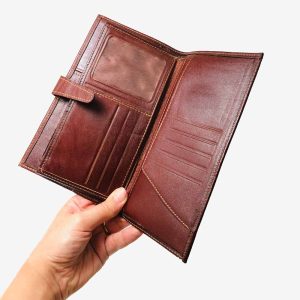 کیف چرم پالتویی سه لت زبانه‌دار