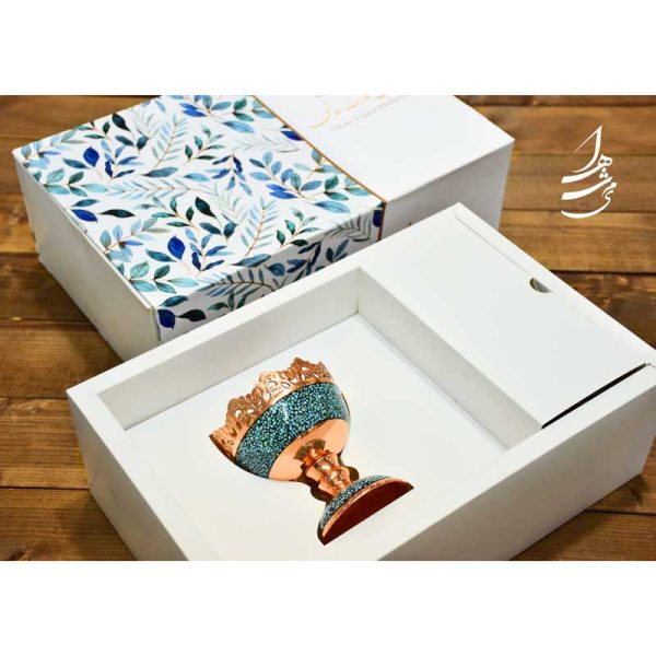 ست آجیل خوری فیروزه کوبی 11 سانتی و آجیل - Image 2