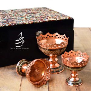 ست آجیل خوری مس و خاتم