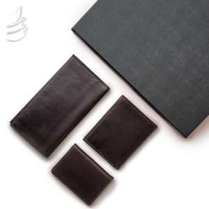 ست چرم کیف کتی و کیف پول و جا کارتی